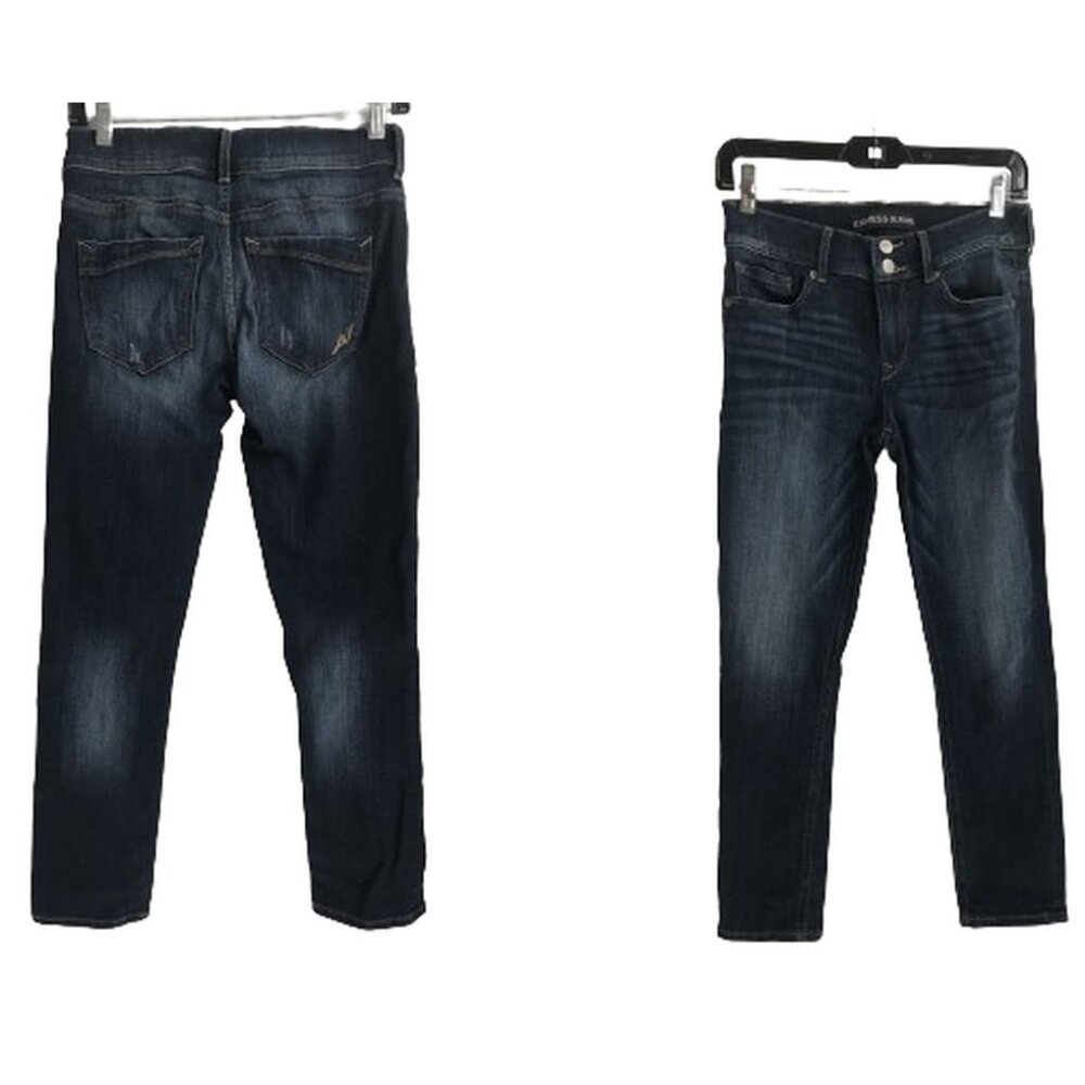 EXPRESS Mid Rise Cropped Legging Jeans Size 2R, 25 1/4" Inseam, 8.5" rise